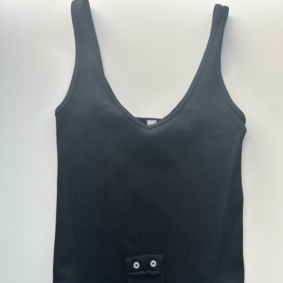 Black Ribbed Bodysuit - Picture 1 of 1